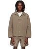 Rhude Rhude Taupe 'Rhude' Logo Coaches Jacket - 1
