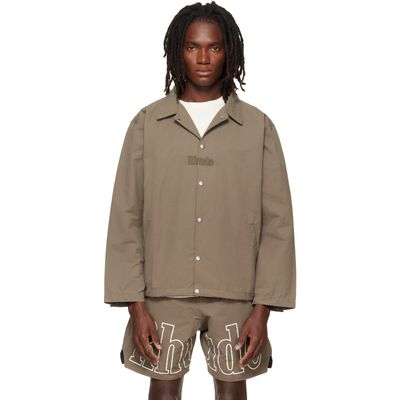 Rhude Rhude Taupe 'Rhude' Logo Coaches Jacket