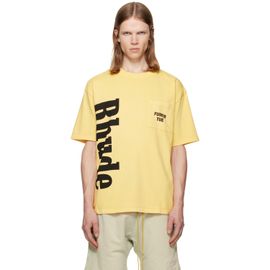 Rhude Rhude Yellow 'Rhude' Logo Pocket T-shirt