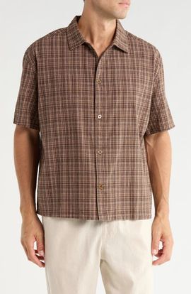 Rhythm Rhythm Brady Relaxed Fit Plaid Cotton Button-Up Shirt