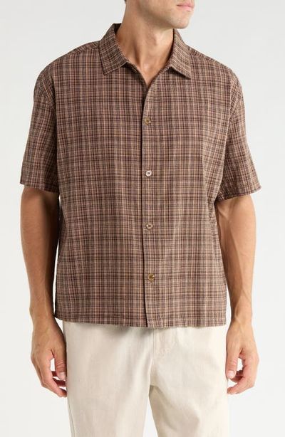 Rhythm Rhythm Brady Relaxed Fit Plaid Cotton Button-Up Shirt