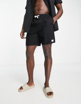Rhythm Rhythm classic linen beach short in black