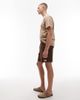 Rhythm Rhythm classic linen blend jam shorts in chocolate brown - 3