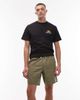 Rhythm Rhythm classic linen blend jam shorts in olive-Green - 1