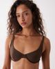 Rhythm Rhythm classic underwire bikini top in dark brown - 4