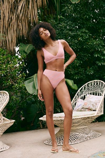 Rhythm Rhythm Cove Stripe High-Waist Bikini Bottoms