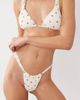 Rhythm Rhythm ditsy floral high leg bikini bottom in cream-White - 1