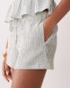 Rhythm Rhythm driftwood beach shorts in light green stripe - 4
