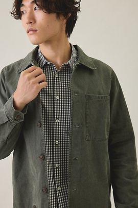 Rhythm Rhythm Field Guide Long Sleeve Shirt in Dark Green, Men's at Urban Outfitters