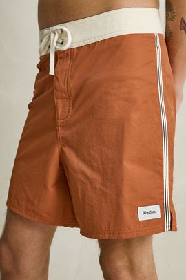 Rhythm Rhythm Heritage Swim Trunks in Dark Orange, Men's at Urban Outfitters