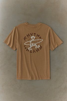 Rhythm Rhythm Jaunt Graphic Vintage Tee in Tan, Men's at Urban Outfitters