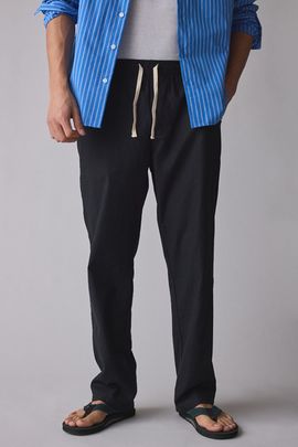 Rhythm Rhythm Linen Beach Pant in Black, Men's at Urban Outfitters