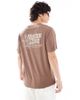 Rhythm Rhythm livin slub T-shirt in chocolate-Brown - 2