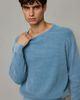 Rhythm Rhythm Polu Knit Crew Neck Sweater in Light Blue, Men's at Urban Outfitters - 1