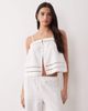 Rhythm Rhythm scallop trim cami top in white - 2