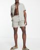 Rhythm Rhythm seersucker stripe short sleeve beach shirt in sage - part of a set-Green - 4
