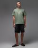 Rhythm Rhythm T-shirt in vintage wash with front print in sage-Green - 2