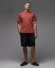 Rhythm Rhythm T-shirt in vintage wash with pocket in clay-Brown - 2