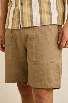 Rhythm Rhythm Worn Path Ripstop Shorts in Tan, Men's at Urban Outfitters