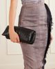 RICK OWENS Baguette logo-debossed crinkled leather clutch - 2