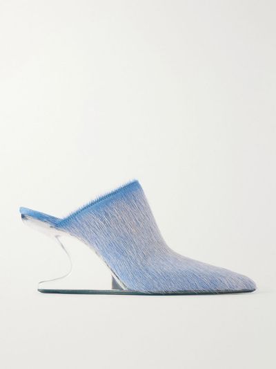 RICK OWENS Cantilever calf hair pumps