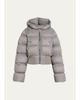 Rick Owens Down Hooded Crop Puffer Jacket - 1