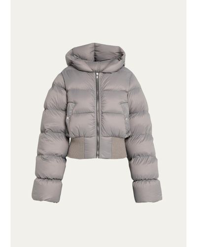 Rick Owens Down Hooded Crop Puffer Jacket