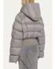 Rick Owens Down Hooded Crop Puffer Jacket - 3