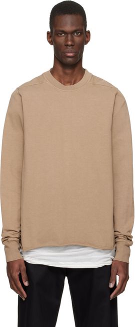 Rick Owens DRKSHDW Rick Owens DRKSHDW Beige Temple Crewneck Sweatshirt