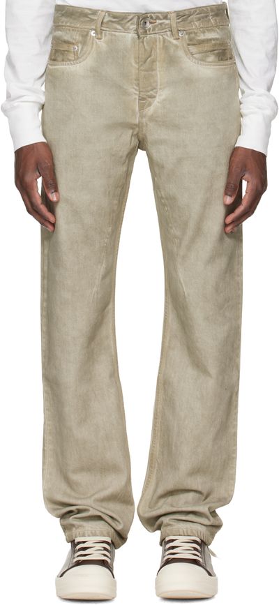 Rick Owens DRKSHDW Rick Owens DRKSHDW Beige Temple Fog Cut Jeans