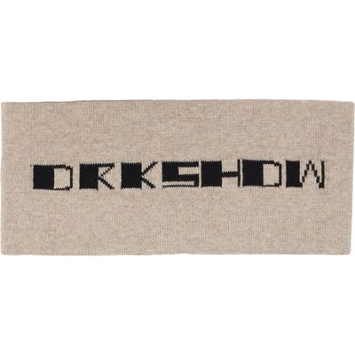 Rick Owens DRKSHDW Rick Owens DRKSHDW Beige Tower Cotton Knit Headband