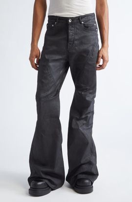 Rick Owens DRKSHDW Rick Owens DRKSHDW Bias Waxed Bootcut Jeans