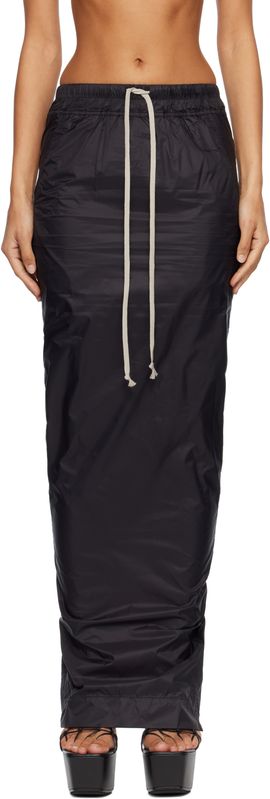 Rick Owens DRKSHDW Rick Owens DRKSHDW Black Concordians Pull On Pillar Maxi Skirt