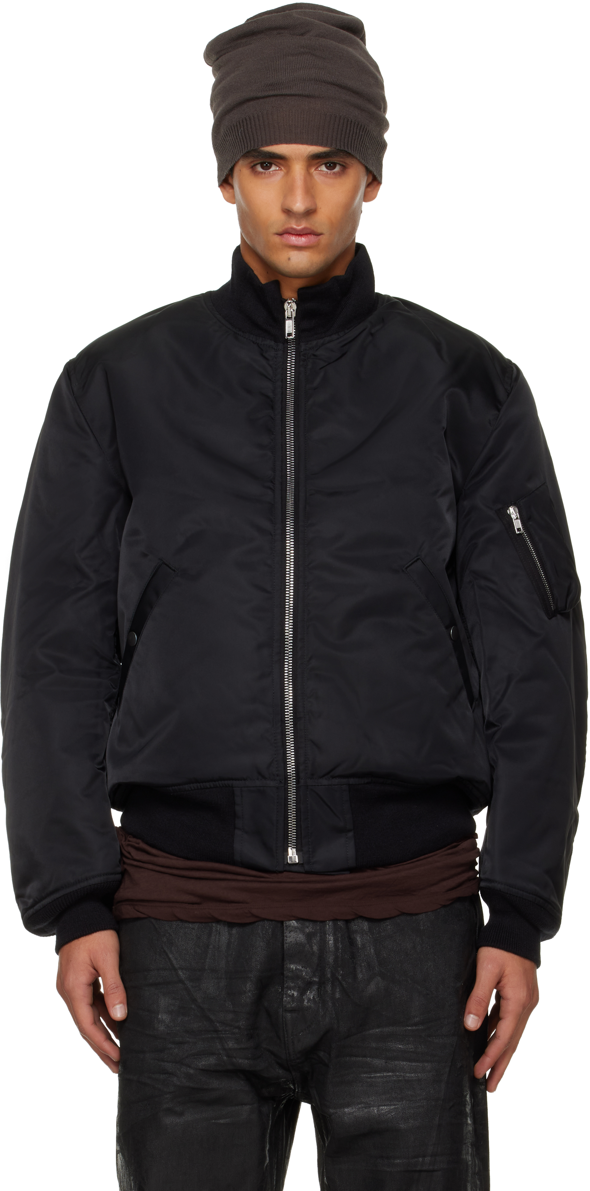 Rick Owens DRKSHDW - Black Concordians Tankers Flight Bomber Jacket
