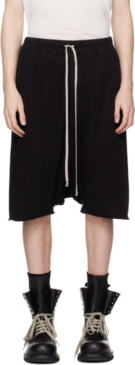 Rick Owens DRKSHDW Rick Owens DRKSHDW Black Temple Drawstring Pods Shorts