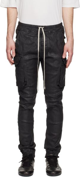 Rick Owens DRKSHDW Rick Owens DRKSHDW Black Temple Mastodon Cut Denim Cargo Pants