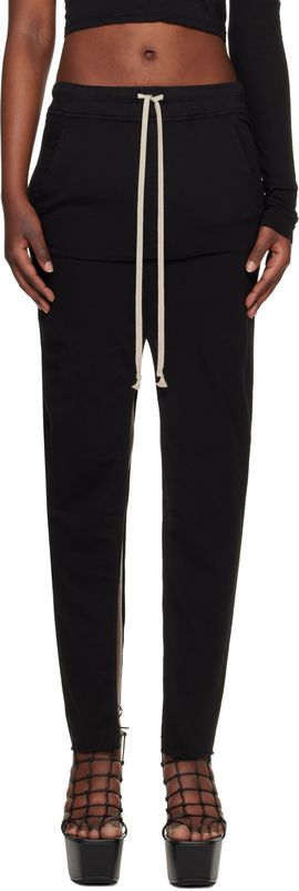 Rick Owens DRKSHDW Rick Owens DRKSHDW Black Temple Pull On Sliced Pillar Maxi Skirt