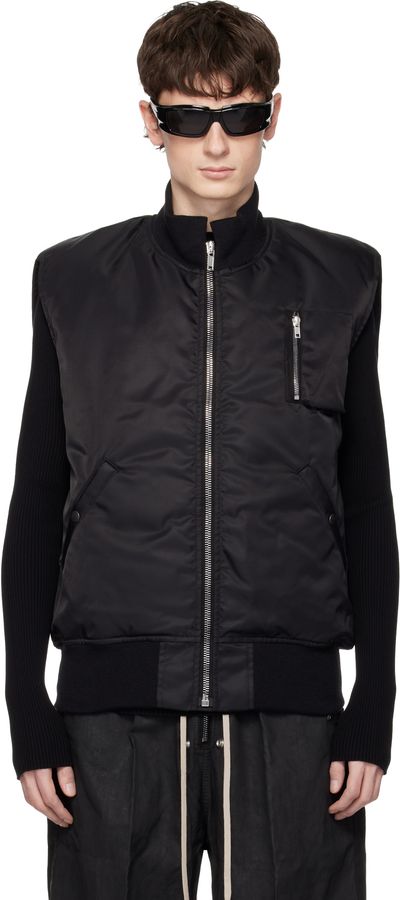 Rick Owens DRKSHDW Rick Owens DRKSHDW Black Temple SL Tankers Bomber Vest