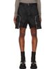 Rick Owens DRKSHDW Rick Owens DRKSHDW Black Tower Bauhaus Denim Shorts - 1