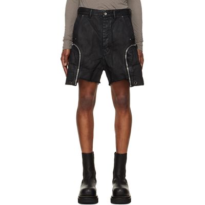 Rick Owens DRKSHDW Rick Owens DRKSHDW Black Tower Bauhaus Denim Shorts