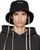Rick Owens DRKSHDW Rick Owens DRKSHDW Black 'Tower' Bucket Hat - 1