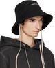 Rick Owens DRKSHDW Rick Owens DRKSHDW Black 'Tower' Bucket Hat - 2