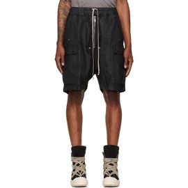 Rick Owens DRKSHDW Rick Owens DRKSHDW Black Tower Cargobela Denim Shorts