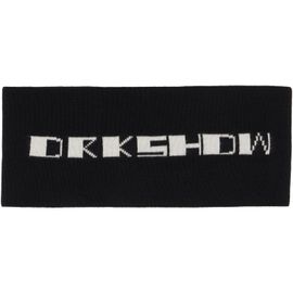 Rick Owens DRKSHDW Rick Owens DRKSHDW Black Tower Cotton Knit Headband