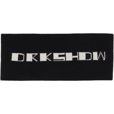 Rick Owens DRKSHDW Rick Owens DRKSHDW Black Tower Cotton Knit Headband