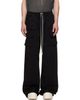 Rick Owens DRKSHDW Rick Owens DRKSHDW Black Tower Creatch Wide Cargo Drawstring Pants - 1