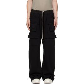 Rick Owens DRKSHDW Rick Owens DRKSHDW Black Tower Creatch Wide Cargo Lounge Pants