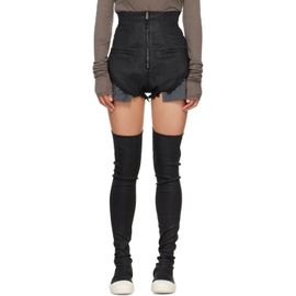 Rick Owens DRKSHDW Rick Owens DRKSHDW Black Tower Dirt Cutoff Denim Shorts