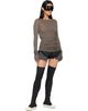 Rick Owens DRKSHDW Rick Owens DRKSHDW Black Tower Dirt Cutoff Denim Shorts - 4