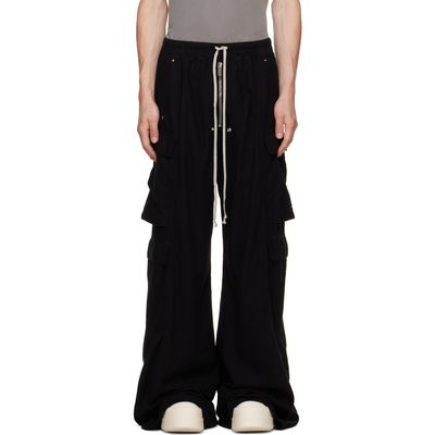 Rick Owens DRKSHDW Rick Owens DRKSHDW Black Tower Double Cargo Jumbo Bela Pants
